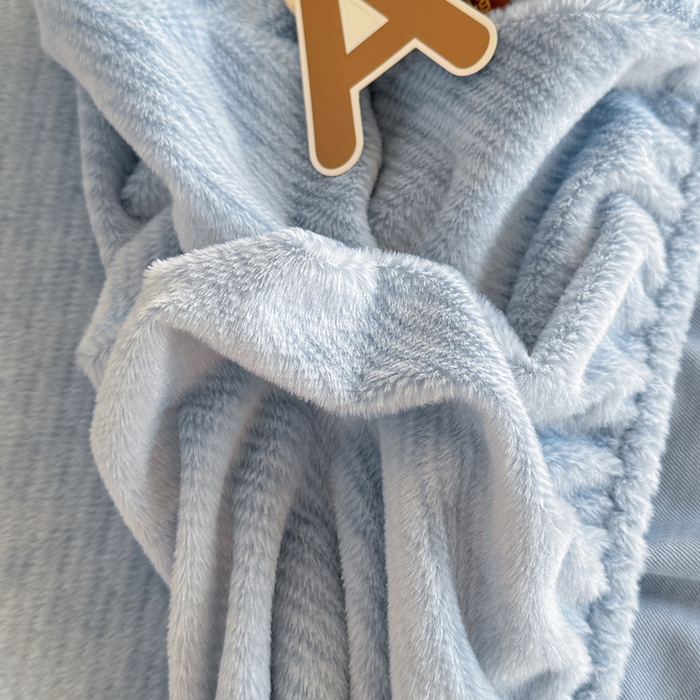 91家纺网 家纺一手货源 找家纺 小叮当家纺仓储工厂店 2025新款韩国绒阳离子绒单件床笠单品床笠单床笠 阳离子绒-蓝色