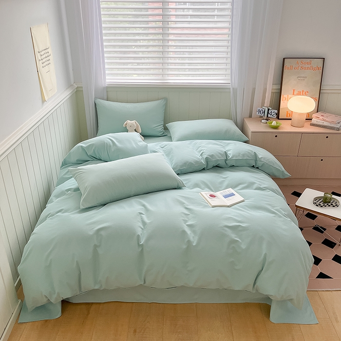 91家纺网 家纺一手货源 找家纺 （总）蓝邻家纺 2025新款全棉纯棉磨毛简约系列单被套