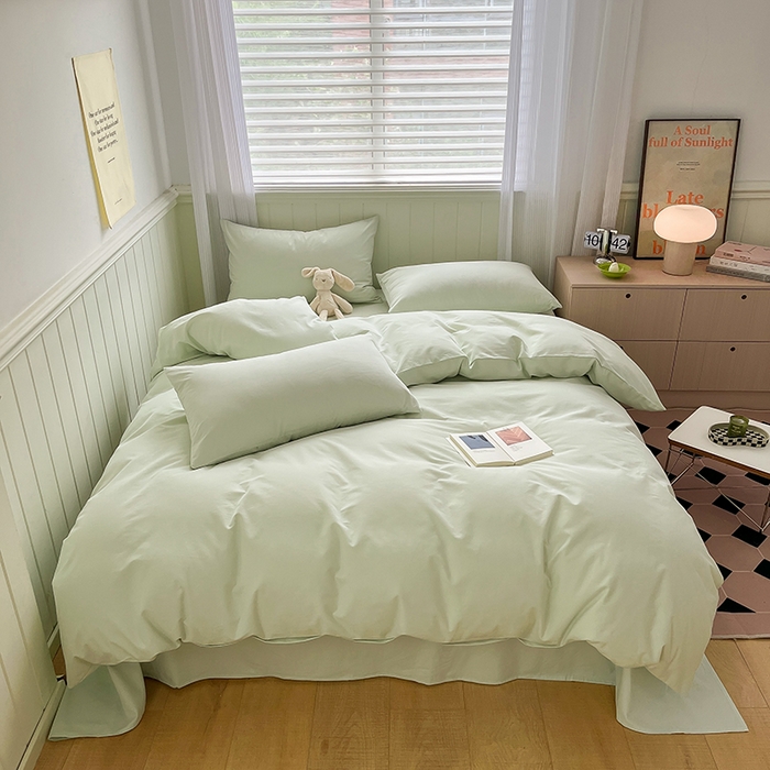 91家纺网 家纺一手货源 找家纺 （总）蓝邻家纺 2025新款全棉纯棉磨毛简约系列单被套