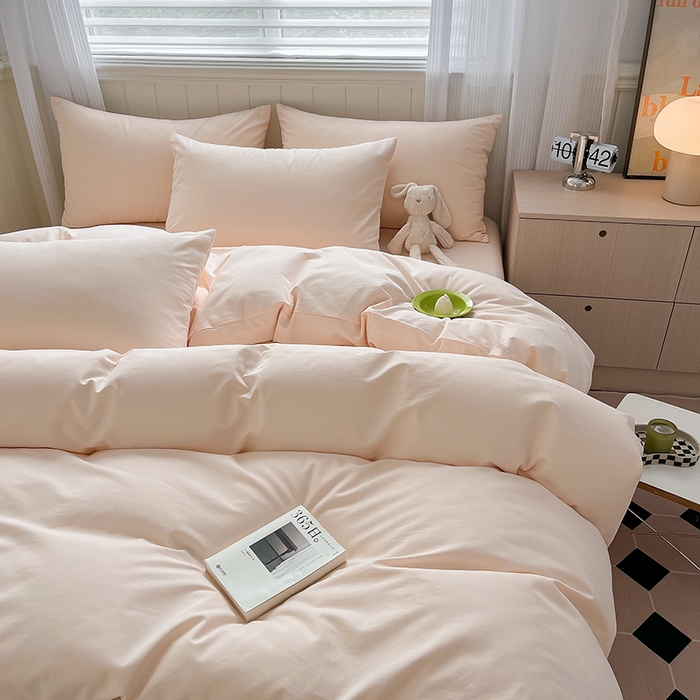 91家纺网 家纺一手货源 找家纺 （总）蓝邻家纺 2025新款全棉纯棉磨毛简约系列单被套