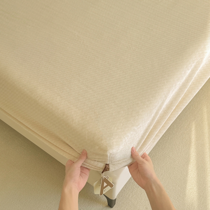 91家纺网 家纺一手货源 找家纺 小叮当家纺仓储工厂店 2025新款韩国绒阳离子绒单件床笠单品床笠单床笠 阳离子绒-奶油黄