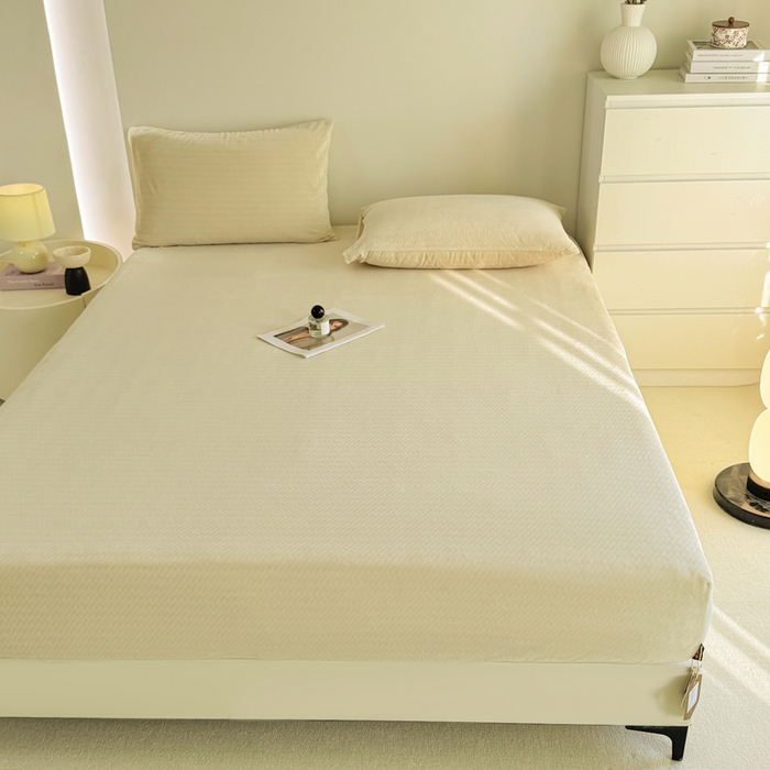 91家纺网 家纺一手货源 找家纺 小叮当家纺仓储工厂店 2025新款韩国绒阳离子绒单件床笠单品床笠单床笠 阳离子绒-奶油黄