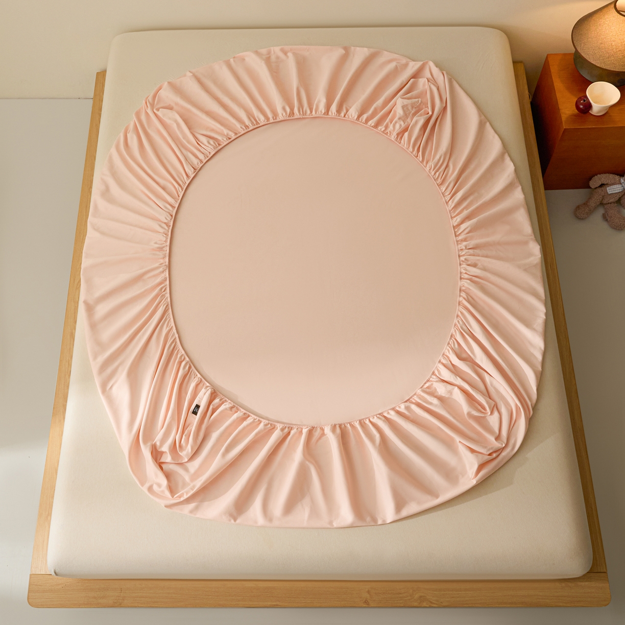 91家纺网 家纺一手货源 找家纺 锦觅 2025新款100S全棉长绒棉陶瓷磨毛绣花纯色单品床笠三件套 好朋友（温暖玉）