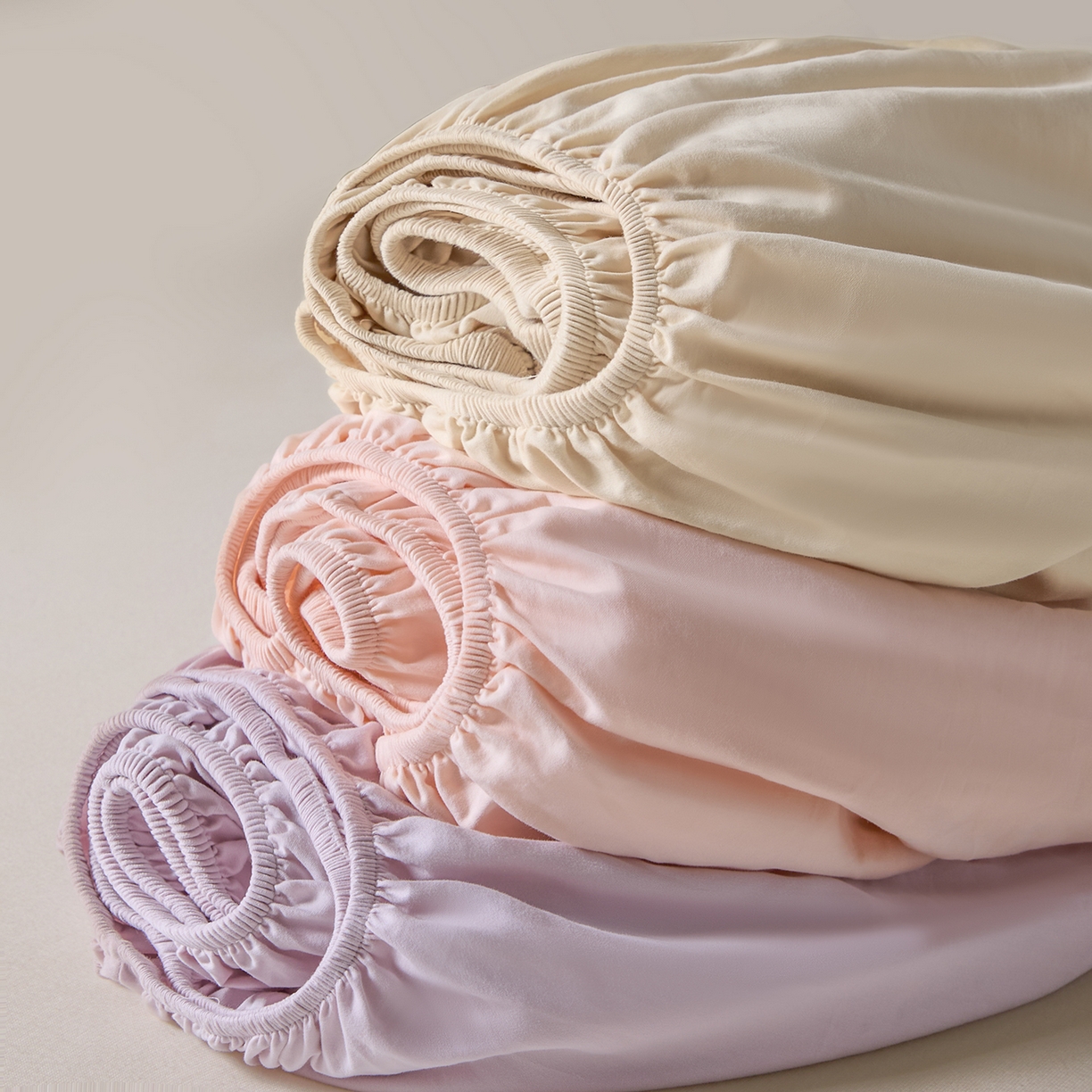 91家纺网 家纺一手货源 找家纺 锦觅 2025新款100S全棉长绒棉陶瓷磨毛绣花纯色单品床笠三件套 组合图