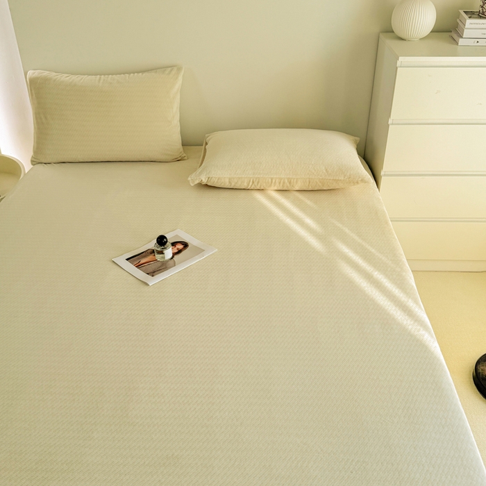 91家纺网 家纺一手货源 找家纺 小叮当家纺仓储工厂店 2025新款韩国绒阳离子绒单件床笠单品床笠单床笠 阳离子绒-奶油黄