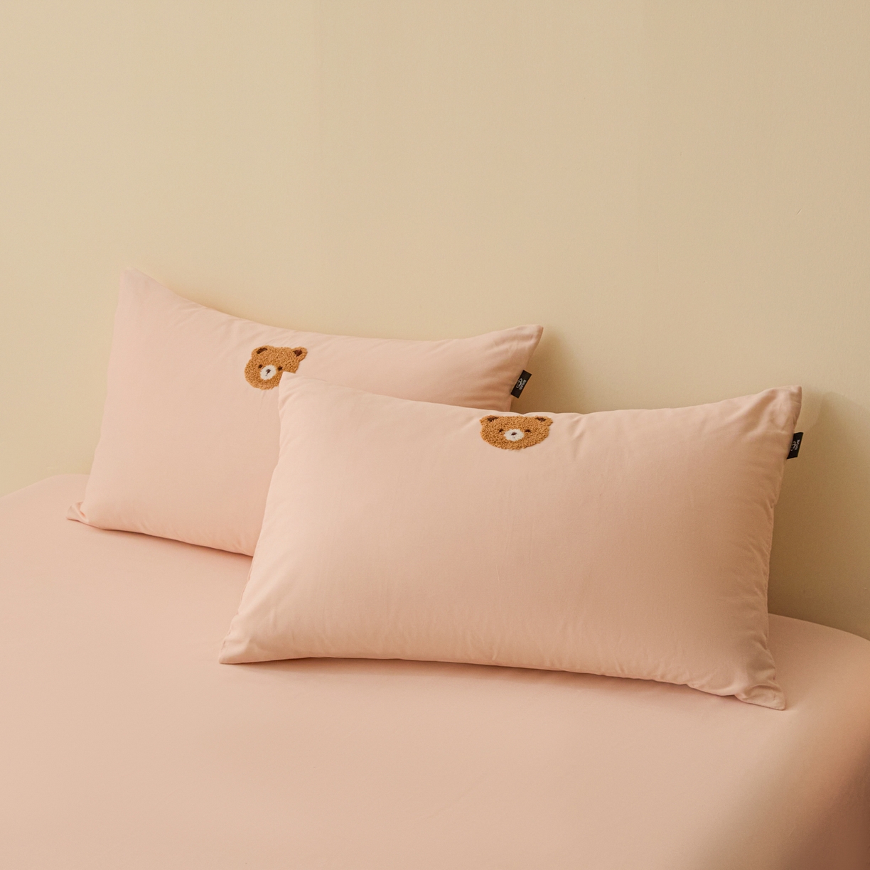 91家纺网 家纺一手货源 找家纺 锦觅 2025新款100S全棉长绒棉陶瓷磨毛绣花纯色单品床笠三件套 好朋友（温暖玉）