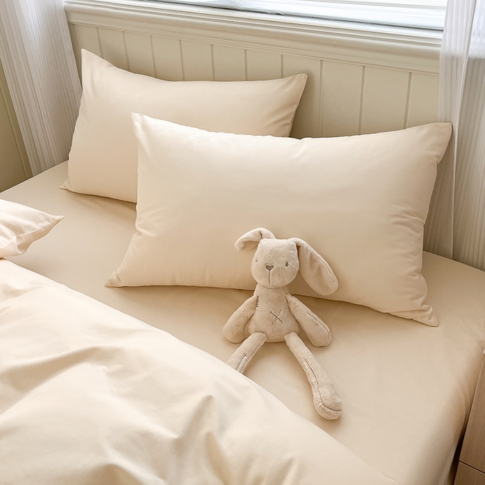 91家纺网 家纺一手货源 找家纺 蓝邻家纺 2025新款全棉纯棉磨毛简约系列四件套 奶油黄