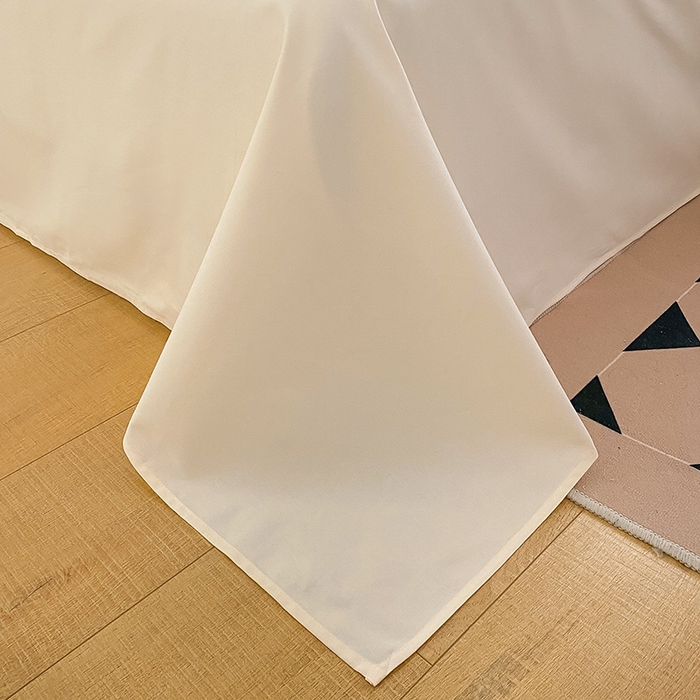 91家纺网 家纺一手货源 找家纺 蓝邻家纺 2025新款全棉纯棉磨毛简约系列四件套 奶油黄