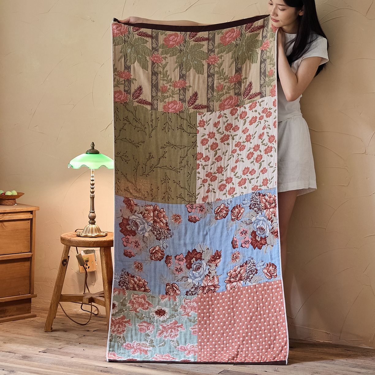 91家纺网 家纺一手货源 找家纺 （总）沐瑟家纺 2025新款卡通A类全棉四层纱布浴巾加大毛巾-第五组