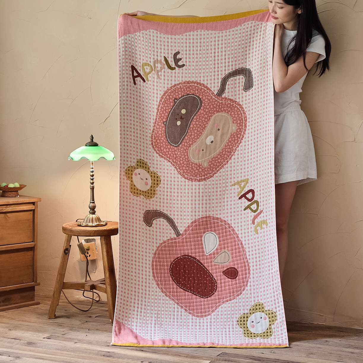 91家纺网 家纺一手货源 找家纺 （总）沐瑟家纺 2025新款卡通A类全棉四层纱布浴巾加大毛巾-第五组