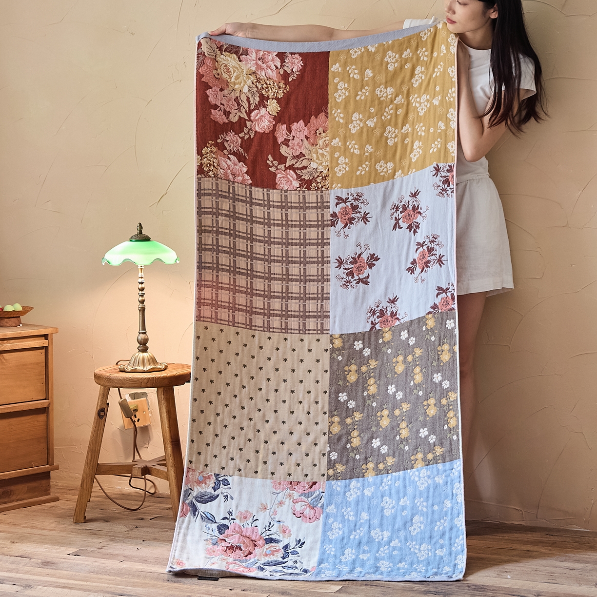 91家纺网 家纺一手货源 找家纺 （总）沐瑟家纺 2025新款卡通A类全棉四层纱布浴巾加大毛巾-第五组