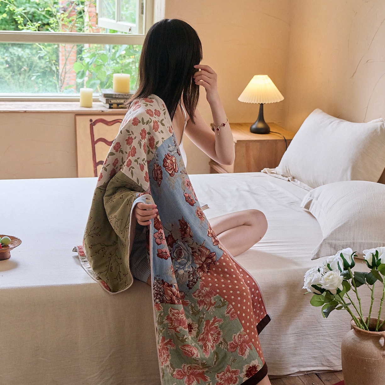 91家纺网 家纺一手货源 找家纺 （总）沐瑟家纺 2025新款卡通A类全棉四层纱布浴巾加大毛巾-第五组