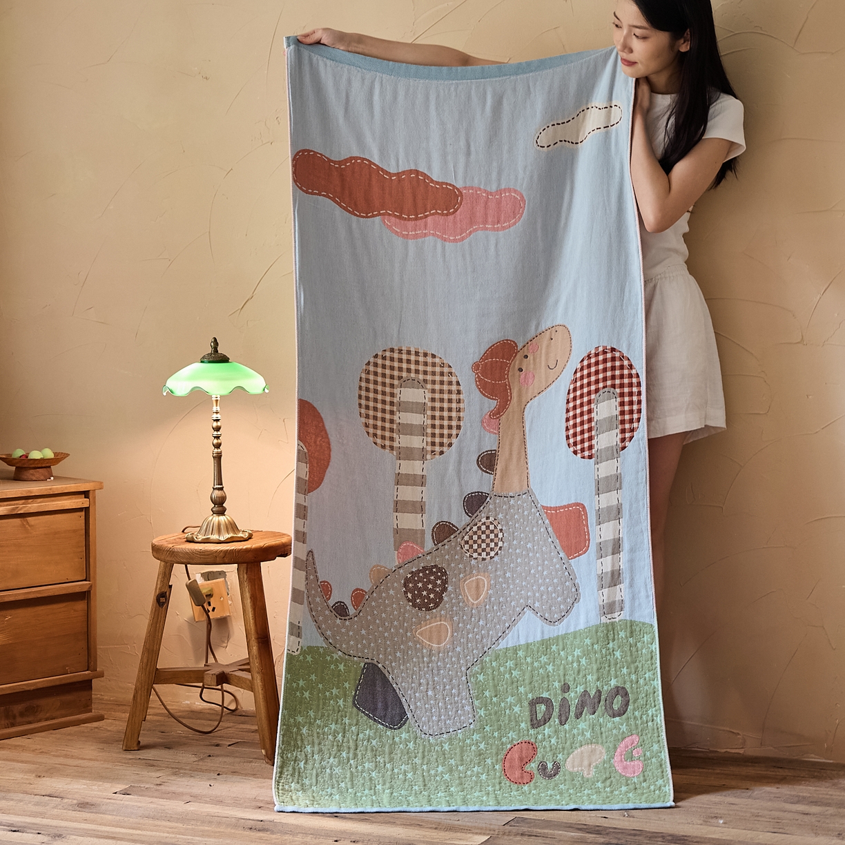 91家纺网 家纺一手货源 找家纺 （总）沐瑟家纺 2025新款卡通A类全棉四层纱布浴巾加大毛巾-第五组