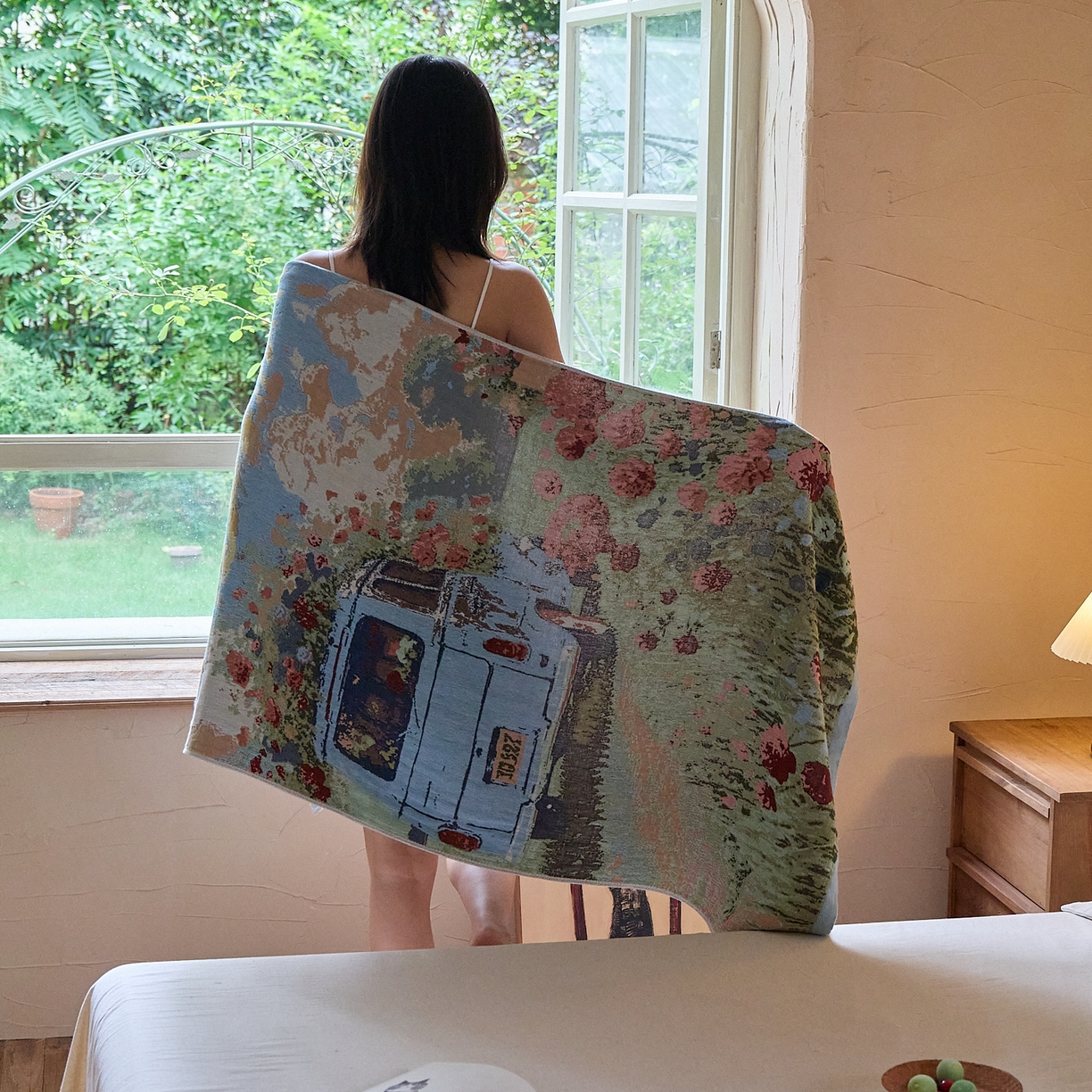 91家纺网 家纺一手货源 找家纺 沐瑟家纺 2025新款卡通A类全棉四层纱布浴巾加大毛巾-第五组 游花海 150*75cm