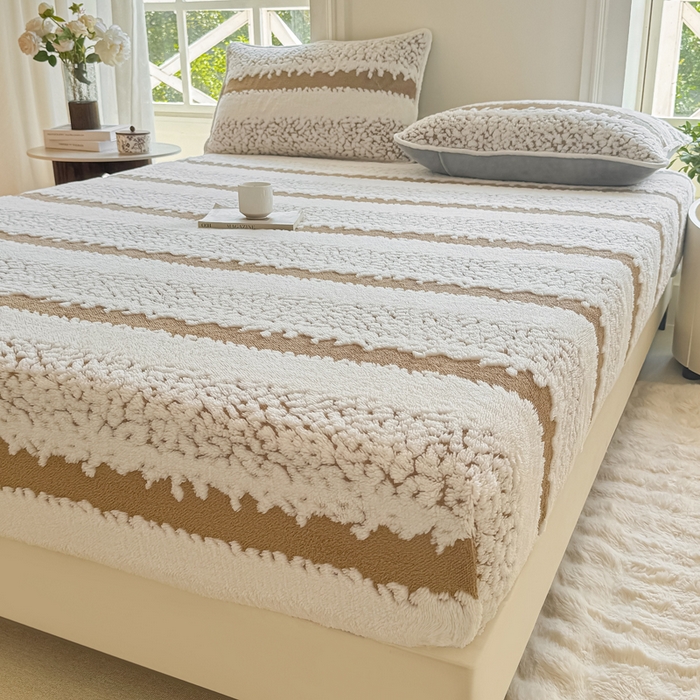 （总）小叮当家纺仓储工厂店 2025新款提花绵羊绒韩国绒床笠单品床笠床笠单件单床笠