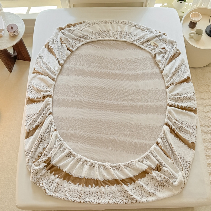 91家纺网 家纺一手货源 找家纺 （总）小叮当家纺仓储工厂店 2025新款提花绵羊绒韩国绒床笠单品床笠床笠单件单床笠