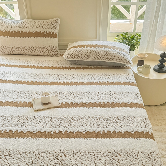 91家纺网 家纺一手货源 找家纺 （总）小叮当家纺仓储工厂店 2025新款提花绵羊绒韩国绒床笠单品床笠床笠单件单床笠