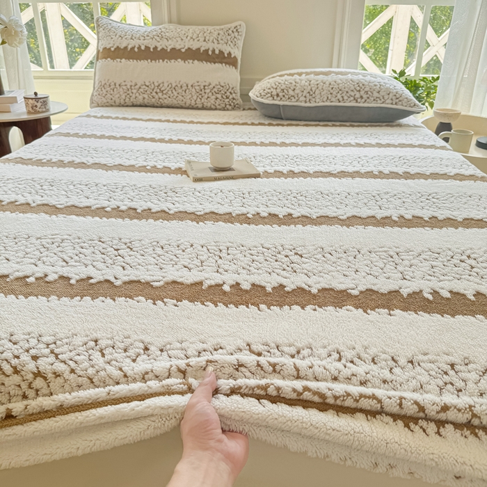 91家纺网 家纺一手货源 找家纺 （总）小叮当家纺仓储工厂店 2025新款提花绵羊绒韩国绒床笠单品床笠床笠单件单床笠