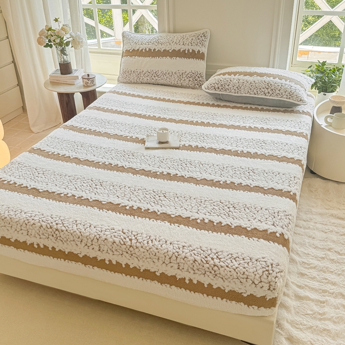 91家纺网 家纺一手货源 找家纺 （总）小叮当家纺仓储工厂店 2025新款提花绵羊绒韩国绒床笠单品床笠床笠单件单床笠