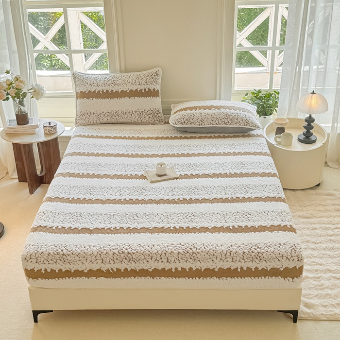 91家纺网 家纺一手货源 找家纺 （总）小叮当家纺仓储工厂店 2025新款提花绵羊绒韩国绒床笠单品床笠床笠单件单床笠