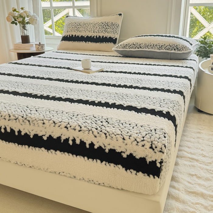 91家纺网 家纺一手货源 找家纺 小叮当家纺仓储工厂店 2025新款提花绵羊绒韩国绒床笠单品床笠床笠单件单床笠 绵羊绒-黑曜