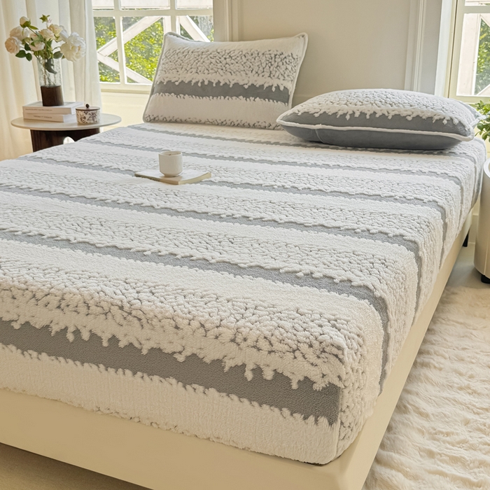 91家纺网 家纺一手货源 找家纺 小叮当家纺仓储工厂店 2025新款提花绵羊绒韩国绒床笠单品床笠床笠单件单床笠 绵羊绒-浅灰