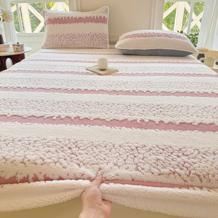 91家纺网 家纺一手货源 找家纺 小叮当家纺仓储工厂店 2025新款提花绵羊绒韩国绒床笠单品床笠床笠单件单床笠 绵羊绒-暖玉