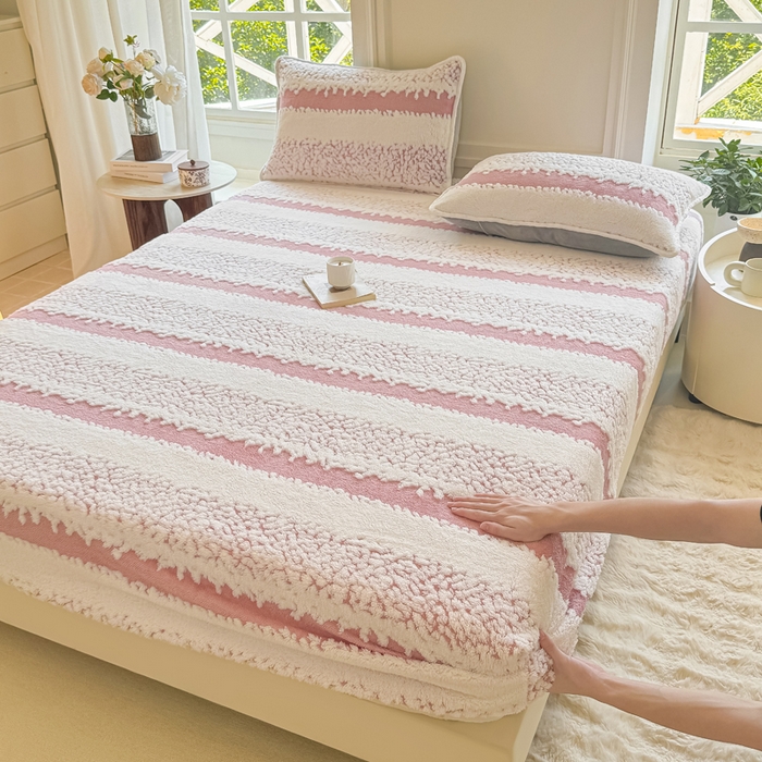 91家纺网 家纺一手货源 找家纺 小叮当家纺仓储工厂店 2025新款提花绵羊绒韩国绒床笠单品床笠床笠单件单床笠 绵羊绒-暖玉