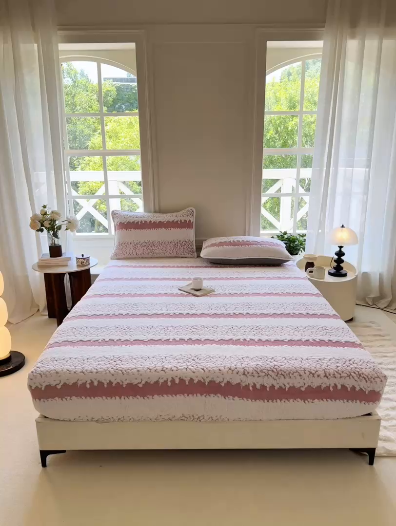 91家纺网 家纺一手货源 找家纺 小叮当家纺仓储工厂店 2025新款提花绵羊绒韩国绒床笠单品床笠床笠单件单床笠 绵羊绒-暖玉