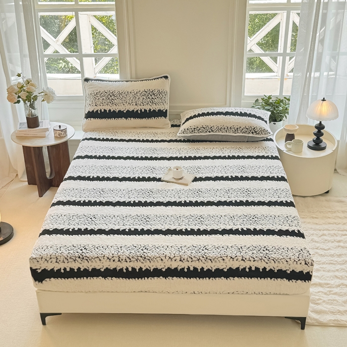 91家纺网 家纺一手货源 找家纺 小叮当家纺仓储工厂店 2025新款提花绵羊绒韩国绒床笠单品床笠床笠单件单床笠 绵羊绒-黑曜