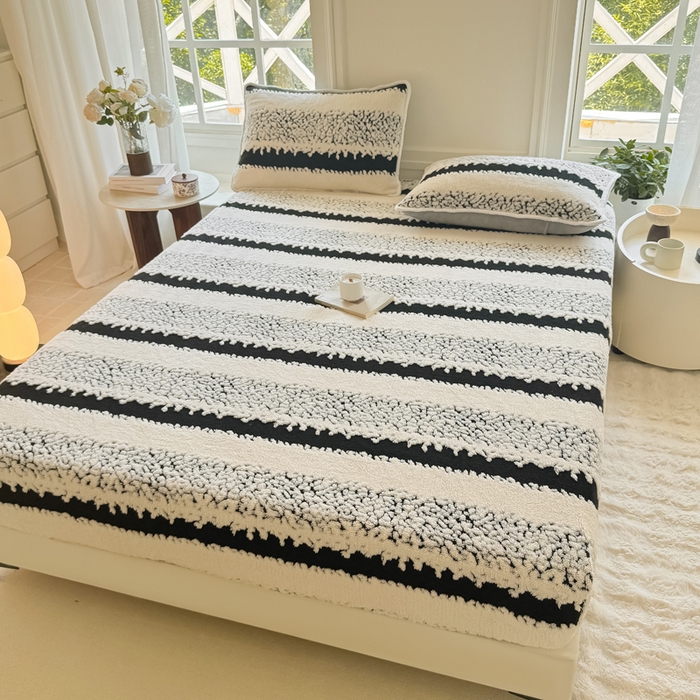 91家纺网 家纺一手货源 找家纺 小叮当家纺仓储工厂店 2025新款提花绵羊绒韩国绒床笠单品床笠床笠单件单床笠 绵羊绒-黑曜