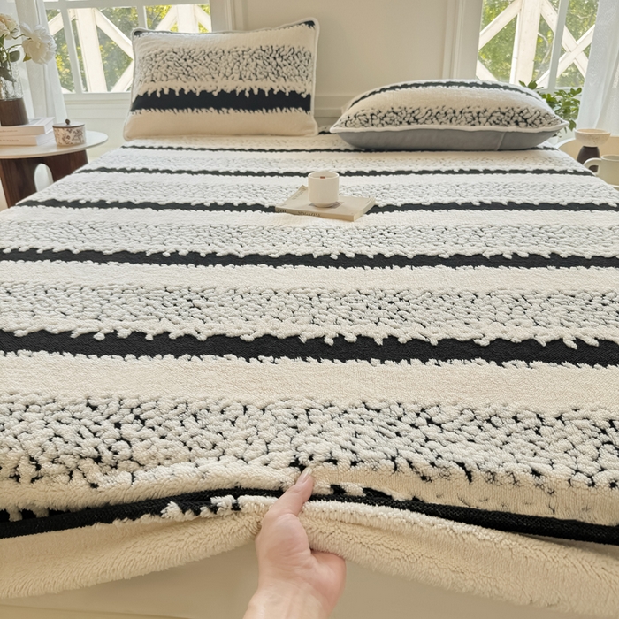 91家纺网 家纺一手货源 找家纺 小叮当家纺仓储工厂店 2025新款提花绵羊绒韩国绒床笠单品床笠床笠单件单床笠 绵羊绒-黑曜