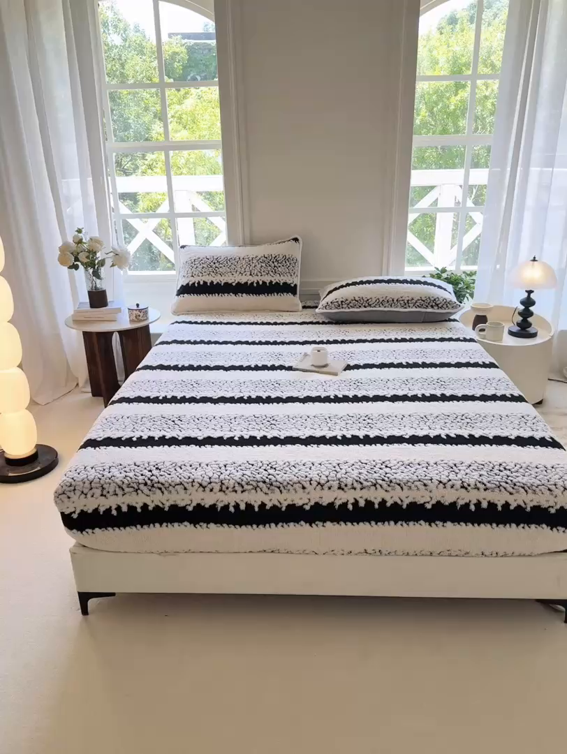 91家纺网 家纺一手货源 找家纺 小叮当家纺仓储工厂店 2025新款提花绵羊绒韩国绒床笠单品床笠床笠单件单床笠 绵羊绒-黑曜