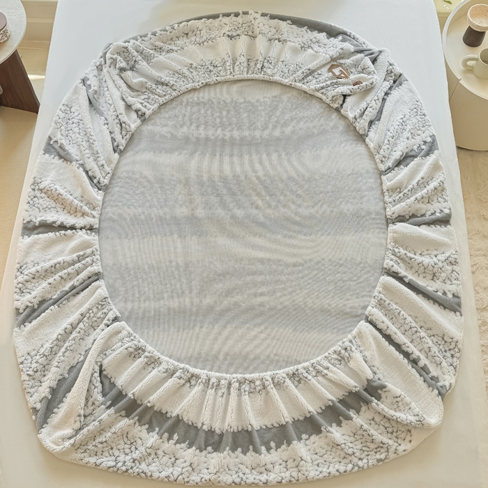 91家纺网 家纺一手货源 找家纺 小叮当家纺仓储工厂店 2025新款提花绵羊绒韩国绒床笠单品床笠床笠单件单床笠 绵羊绒-浅灰