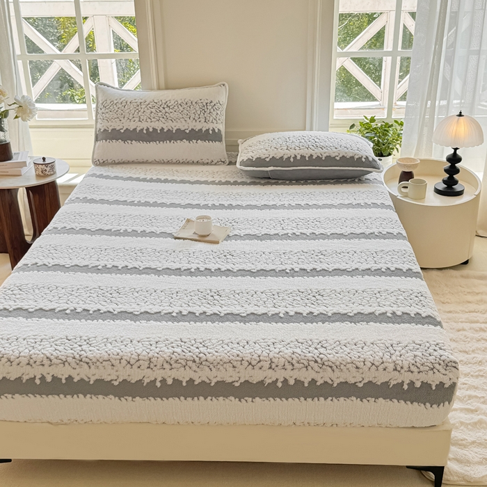 91家纺网 家纺一手货源 找家纺 小叮当家纺仓储工厂店 2025新款提花绵羊绒韩国绒床笠单品床笠床笠单件单床笠 绵羊绒-浅灰