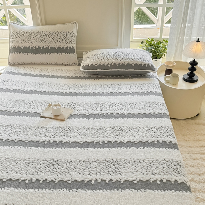 91家纺网 家纺一手货源 找家纺 小叮当家纺仓储工厂店 2025新款提花绵羊绒韩国绒床笠单品床笠床笠单件单床笠 绵羊绒-浅灰