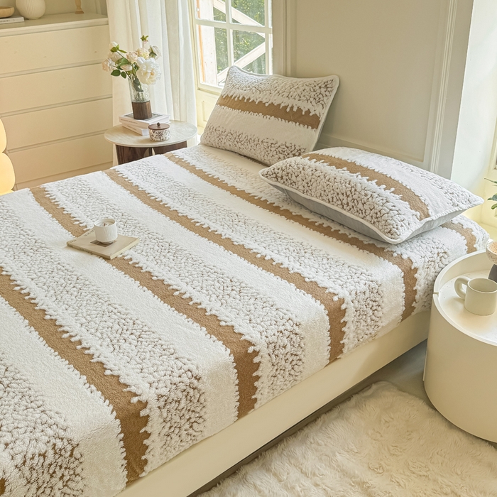 91家纺网 家纺一手货源 找家纺 小叮当家纺仓储工厂店 2025新款提花绵羊绒韩国绒床笠单品床笠床笠单件单床笠 绵羊绒-浅咖