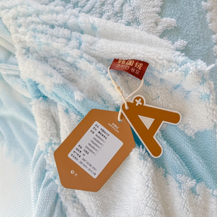 91家纺网 家纺一手货源 找家纺 小叮当家纺仓储工厂店 2025新款提花绵羊绒韩国绒床笠单品床笠床笠单件单床笠 绵羊绒-清新蓝