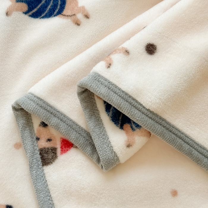 91家纺网 家纺一手货源 找家纺 宅部落 2025新款牛奶绒印花毛毯毯子300克云貂绒盖毯 腊肠狗