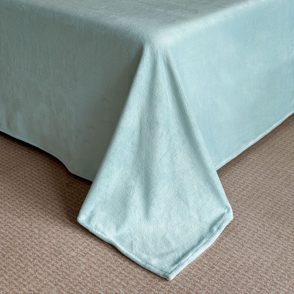 91家纺网 家纺一手货源 找家纺 苏源家居 2025新款加厚牛奶绒大拼角刺绣冬款四件套-麦穗绒 麦穗-繁星蓝