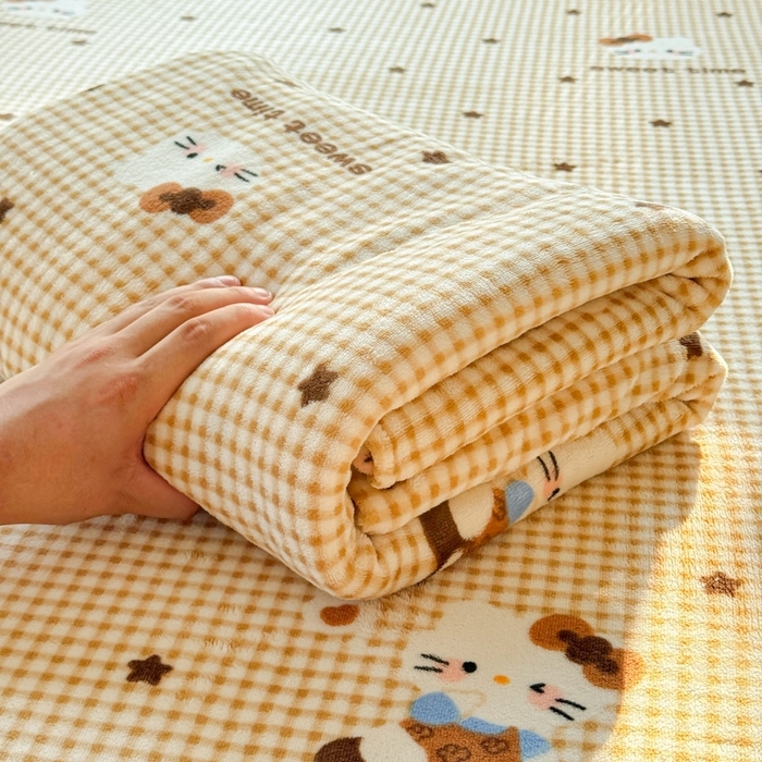 91家纺网 家纺一手货源 找家纺 （总）澜妃 2025新款高克重软软糯糯牛奶绒单床单CD系列（小红书推荐）