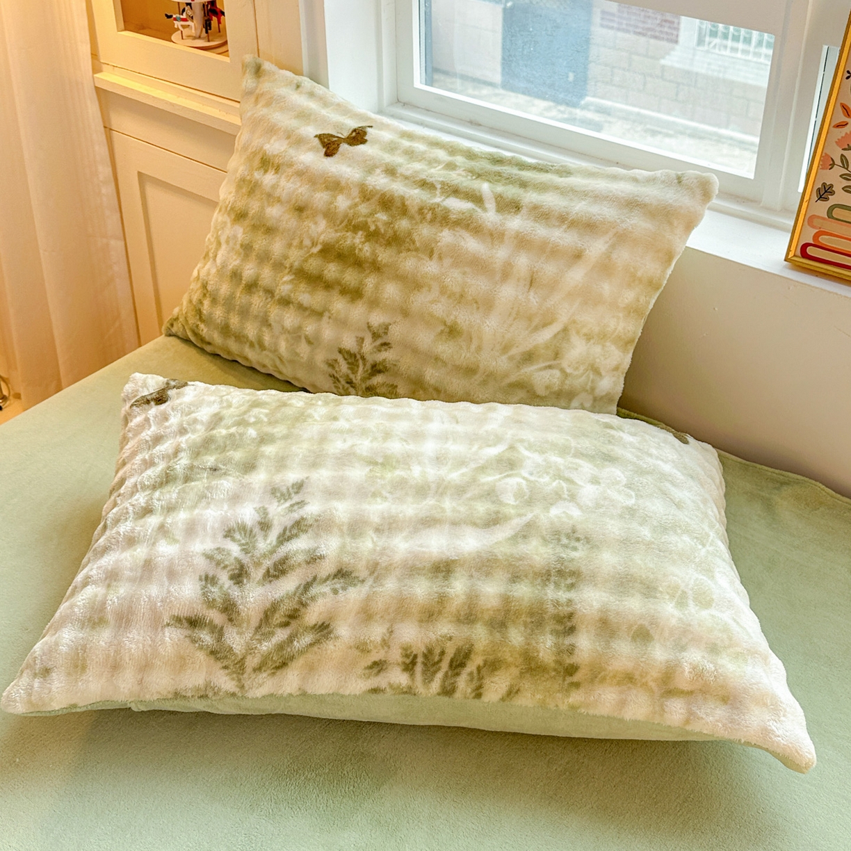 91家纺网 家纺一手货源 找家纺 （总）N先生+V 13814689556 发大图/买家秀 2025新款高克重牛奶绒泡泡单品枕套系列