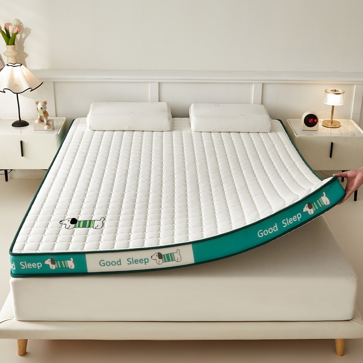 91家纺网 家纺一手货源 找家纺 （总）元昊床垫 2025新款立体针织乳胶记忆海绵床垫