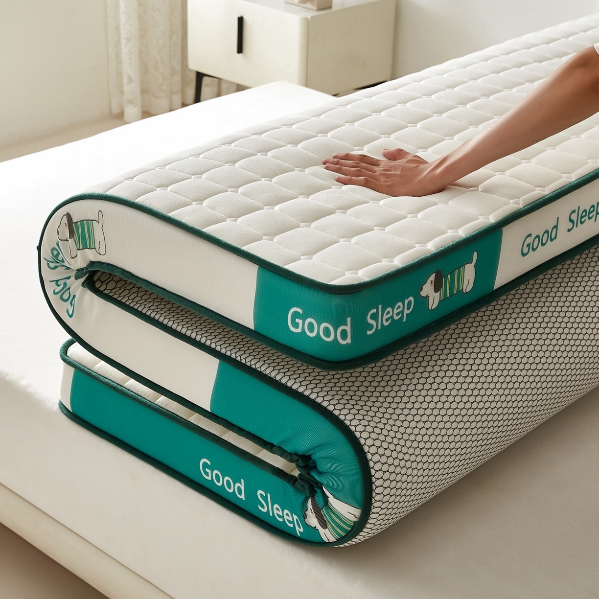 91家纺网 家纺一手货源 找家纺 （总）元昊床垫 2025新款立体针织乳胶记忆海绵床垫