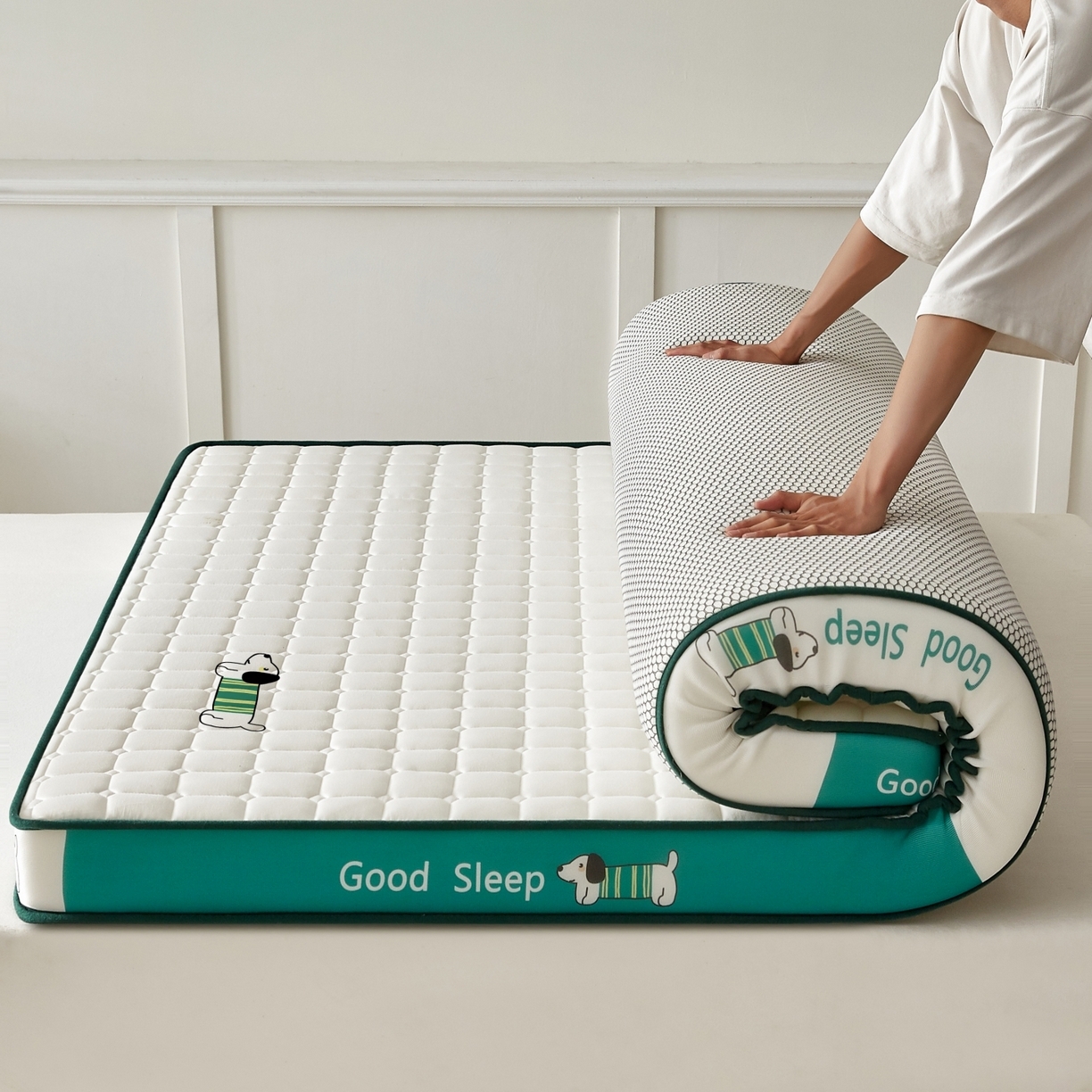 91家纺网 家纺一手货源 找家纺 （总）元昊床垫 2025新款立体针织乳胶记忆海绵床垫