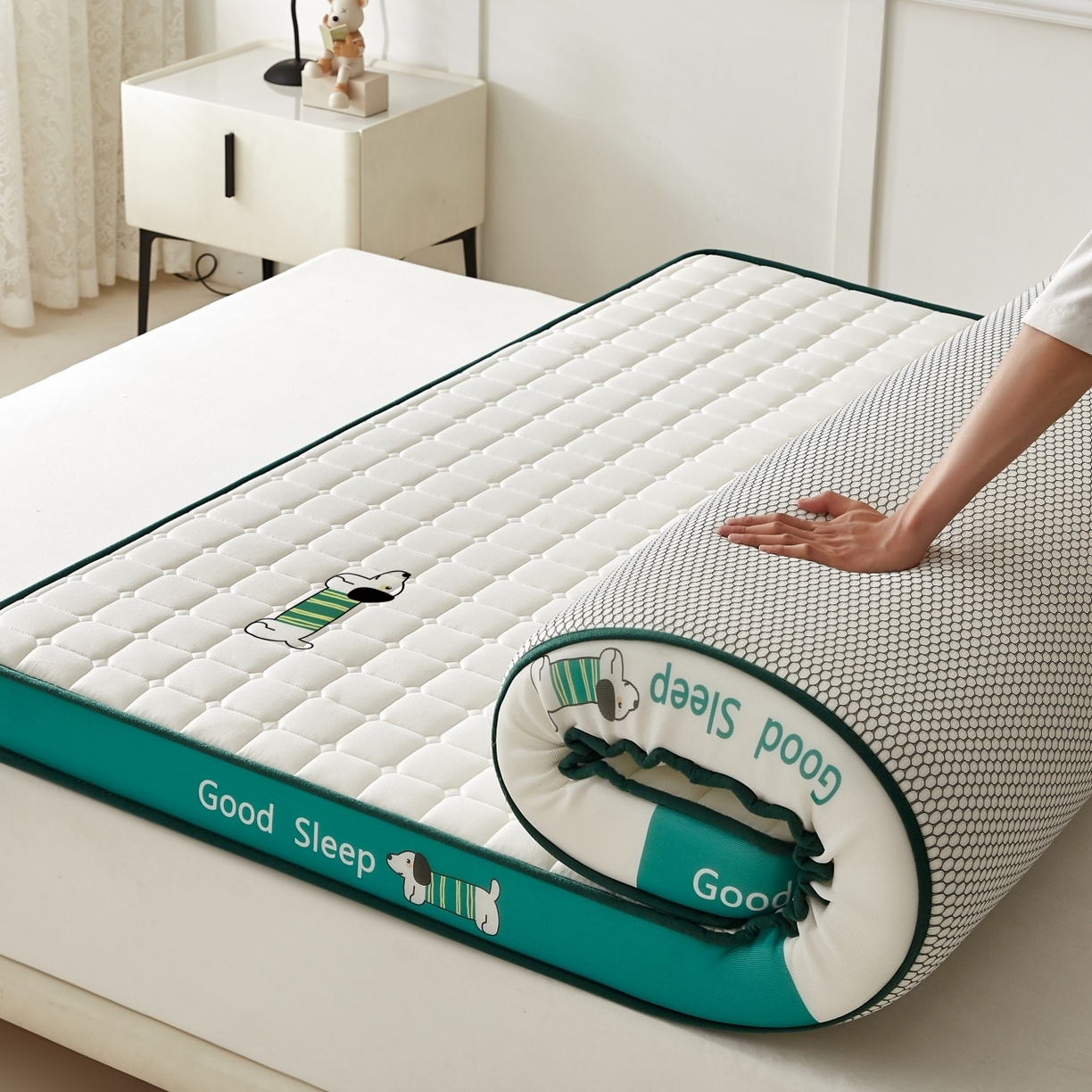 91家纺网 家纺一手货源 找家纺 （总）元昊床垫 2025新款立体针织乳胶记忆海绵床垫