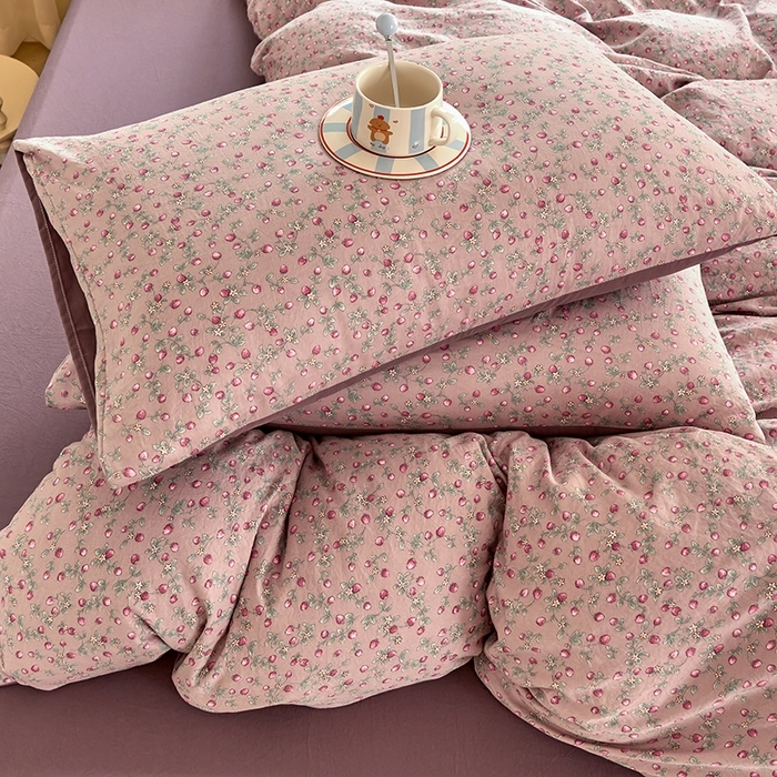 91家纺网 家纺一手货源 找家纺 （总）卢赛尔 2025新款水洗珍珠印花四件套