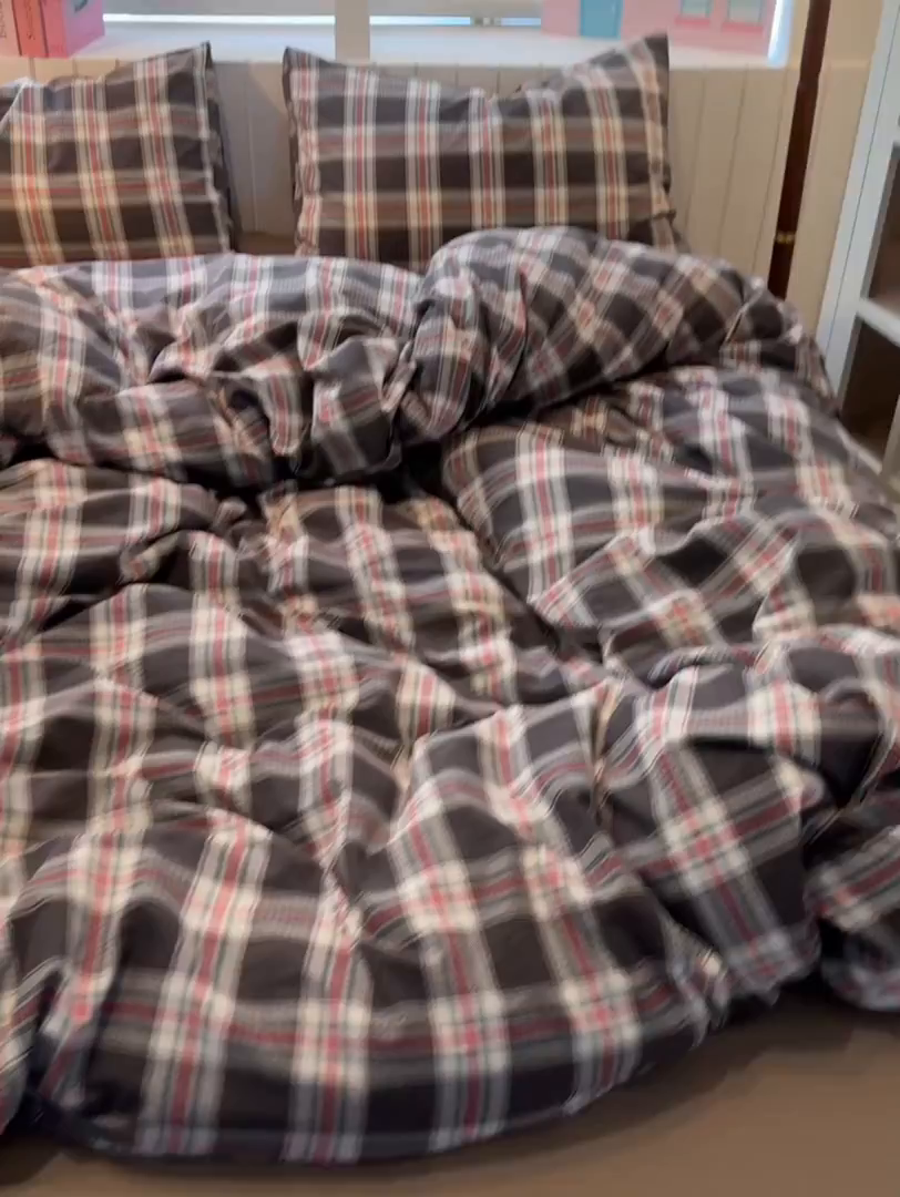 91家纺网 家纺一手货源 找家纺 （总）多乐家纺 2025新款秋冬韩系花卉舒柔棉印花四件套