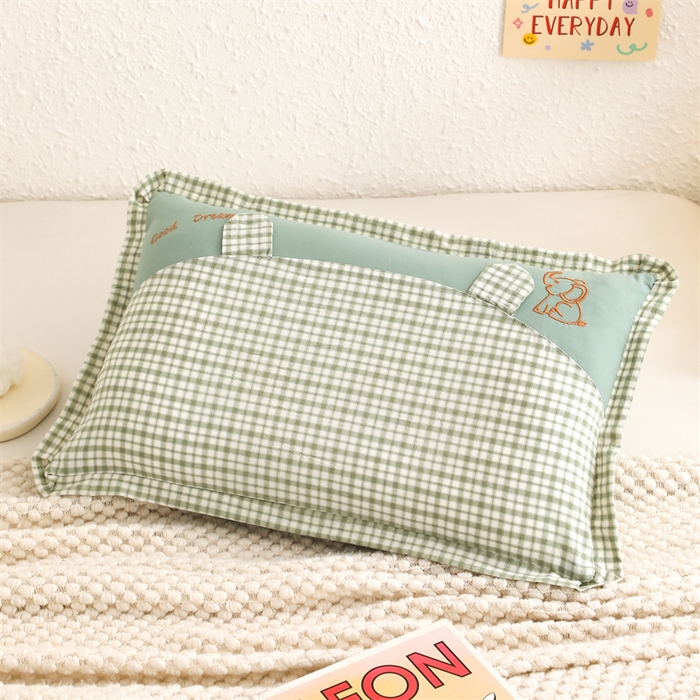 91家纺网 家纺一手货源 找家纺 大熊枕芯 2025新款好梦小象儿童枕枕头枕芯 梦想小象-蓝