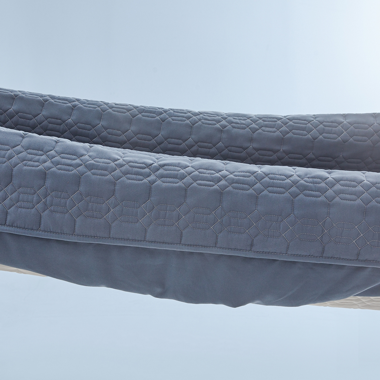 91家纺网 家纺一手货源 找家纺 曼陀罗 2025新款大豆纤维深睡床笠 静海蓝